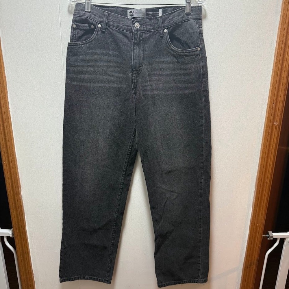 Levi's SilverTab Stay Loose Fit Black Wash Denim Jeans‎ Women Size 20